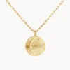 Sun And Moon Pendant Necklace In Gold