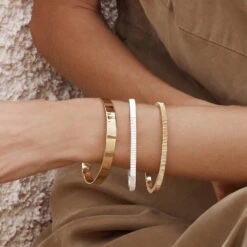 Textured Bangle In Gold -Fashion Accessories Store textured bangle in gold medley jewellery shop now bangle bracelet 38269754802406
