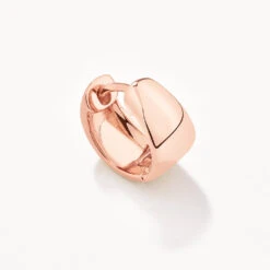 Thick Dome Huggies In Rose Gold -Fashion Accessories Store thick dome huggies in rose gold medley jewellery earrings 36888659034342