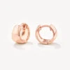 Thick Dome Huggies In Rose Gold