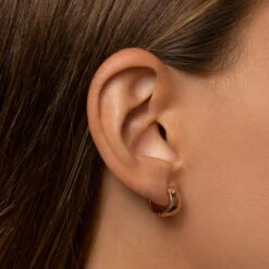 Thick Dome Huggies In Rose Gold -Fashion Accessories Store thick dome huggies in rose gold medley jewellery earrings 37595983839462