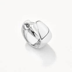 Thick Dome Huggies In Silver -Fashion Accessories Store thick dome huggies in silver medley jewellery earrings 36856454709478