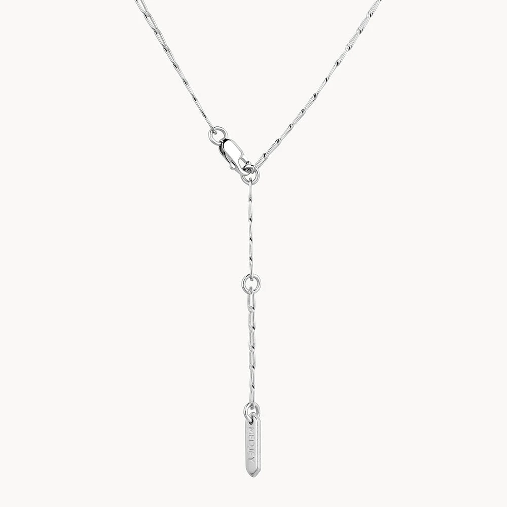 Thin Flat Curb Chain Necklace In Silver 3 Thin Flat Curb Chain Necklace In Silver - Image 3