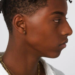 Triple Ball Stud Earrings In 10k Gold -Fashion Accessories Store triple ball stud earrings in 10k gold medley jewellery earrings 39144330363110