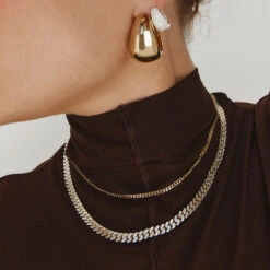 Fashion Accessories Store -Fashion Accessories Store two tone cuban chain necklace in gold medley jewellery necklace 41241291030758