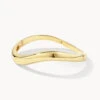 Wave Dome Bangle In Gold