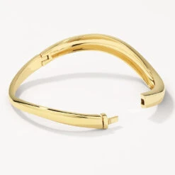 Wave Dome Bangle In Gold -Fashion Accessories Store wave dome bangle in gold medley jewellery bracelets bangle 39932647211238