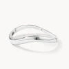 Wave Dome Bangle In Silver