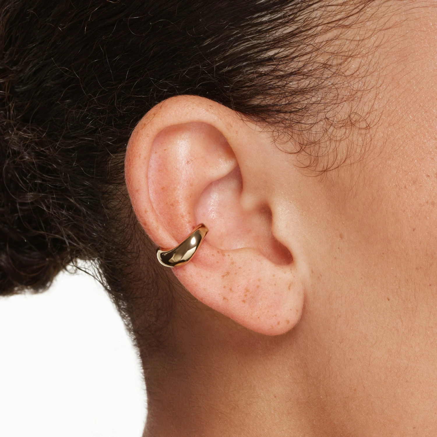 Wave Ear Cuff In Gold 2 Wave Ear Cuff In Gold - Image 2
