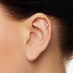 White Sapphire Marquise Helix Single Stud Earring In 10k Gold -Fashion Accessories Store white sapphire marquise helix single stud earring in 10k gold medley jewellery earrings 39724343263462