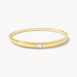 White Topaz Bangle In Gold -Fashion Accessories Store white topaz bangle in gold medley jewellery bangle bracelet 40459109073126