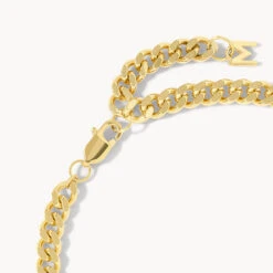 White Topaz Curb Chain Bracelet In Gold -Fashion Accessories Store white topaz curb chain bracelet in gold medley jewellery bracelets bangle 40480993444070