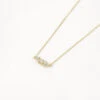 White Topaz Pendant Necklace In Gold