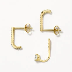 White Topaz Suspender Jacket Earrings In Gold 12 White Topaz Suspender Jacket Earrings In Gold -Fashion Accessories Store white topaz suspender jacket earrings in gold medley jewellery earrings 41223709851878