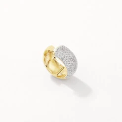 White Zircon Chunky Curve Huggies In Gold 9 White Zircon Chunky Curve Huggies In Gold -Fashion Accessories Store white zircon chunky curve huggies in gold medley jewellery earrings 41811214598374