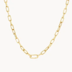 White Zircon Pave Link Paperclip Chain In Gold 9 White Zircon Pave Link Paperclip Chain In Gold -Fashion Accessories Store white zircon pave link paperclip chain in gold medley jewellery necklace 41811258671334