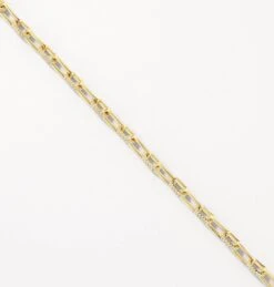 White Zircon Pave Paperclip Chain Bracelet In Gold -Fashion Accessories Store white zircon pave paperclip chain bracelet in gold medley jewellery bangle bracelet 41819580858598