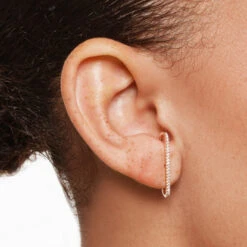 White Zircon Pave Suspender Stud Earrings In Gold -Fashion Accessories Store white zircon pave suspender stud earrings in gold medley jewellery earrings 41823951782118