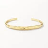 White Zircon Polka Dot Bangle In Gold