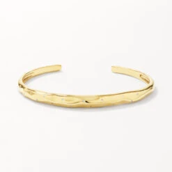 White Zircon Polka Dot Bangle In Gold