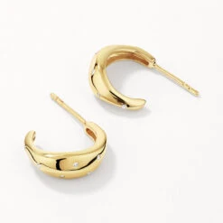 White Zircon Polka Dot Hoops In Gold -Fashion Accessories Store white zircon polka dot hoops in gold medley jewellery earrings 42638479425766
