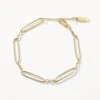 Wire Paperclip Chain Bracelet In Gold