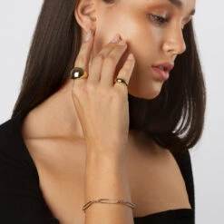 Wire Paperclip Chain Bracelet In Gold 19 Wire Paperclip Chain Bracelet In Gold -Fashion Accessories Store wire paperclip chain bracelet in gold medley jewellery bangle bracelet 39079880917222