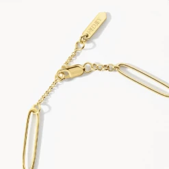Wire Paperclip Chain Bracelet In Gold 18 Wire Paperclip Chain Bracelet In Gold -Fashion Accessories Store wire paperclip chain bracelet in gold medley jewellery bangle bracelet 39100076785894