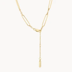 Wire Paperclip Chain Necklace In Gold -Fashion Accessories Store wire paperclip chain necklace in gold medley jewellery necklace 39071749243110