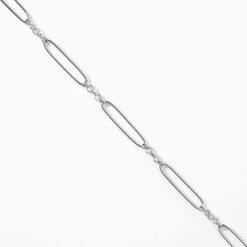 Wire Paperclip Chain Necklace In Silver -Fashion Accessories Store wire paperclip chain necklace in silver medley jewellery necklace 40414002905318