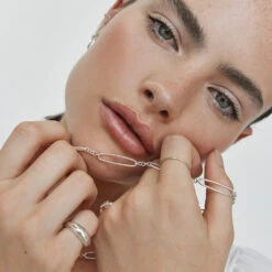 Wire Paperclip Chain Necklace In Silver -Fashion Accessories Store wire paperclip chain necklace in silver medley jewellery necklace 40466702368998